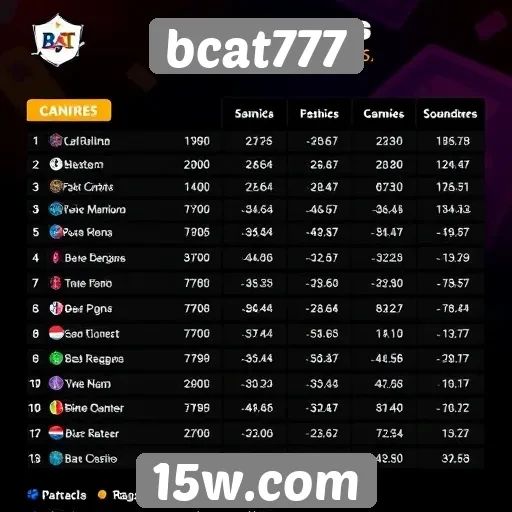 Estatísticas de jogadores ativos no bcat777